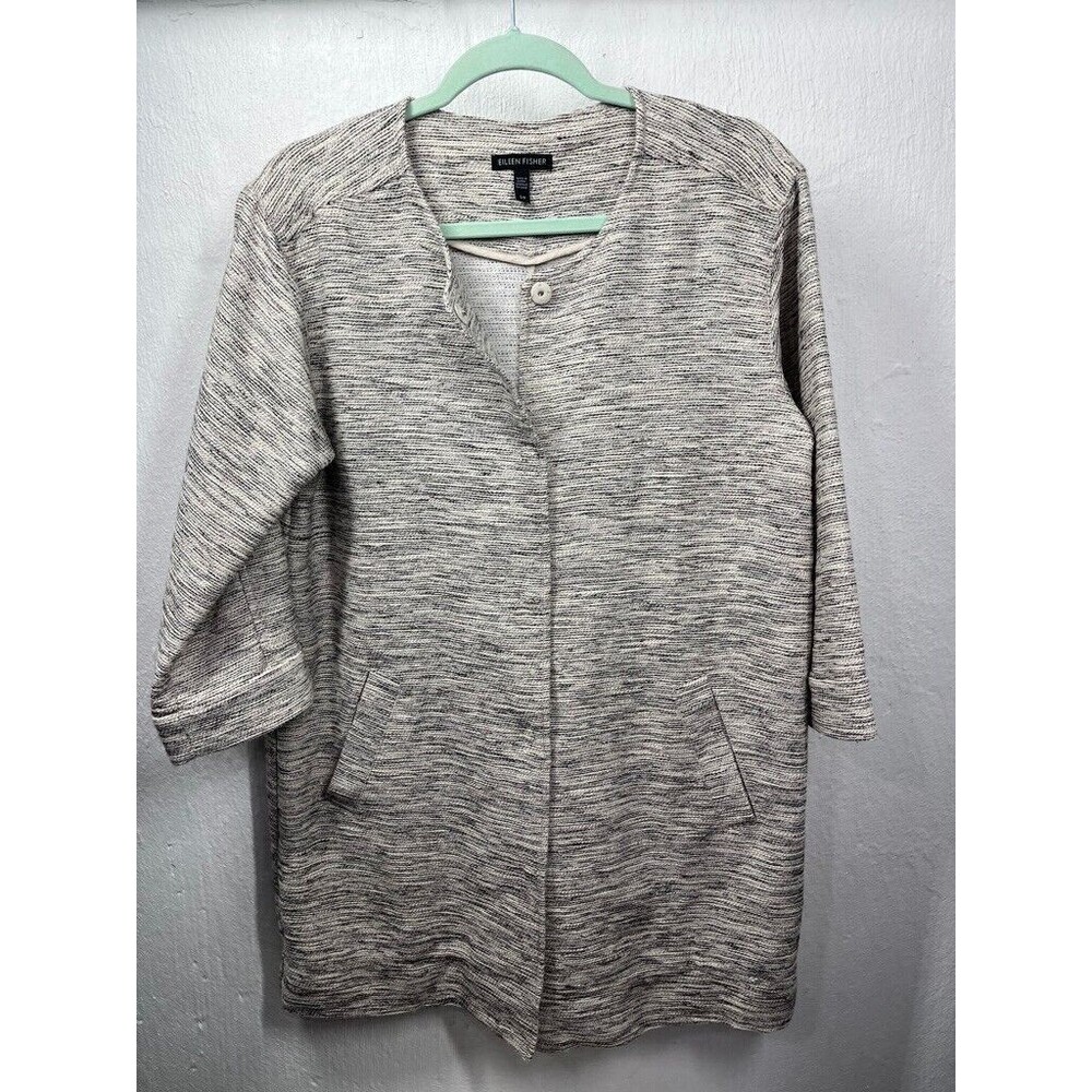 EILEEN FISHER WOMENS SIZE SMALL HIDDEN SNAP TUNIC SWEATER